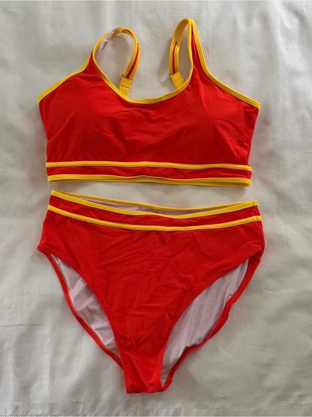 Amazon orange/yellow bikini size XL